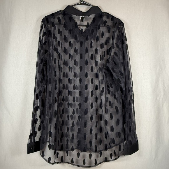 Hot Topic Coffin Blouse Women's Sheer Goth Gothic Dark Witchy Whimsygoth XL - Picture 7 of 7
